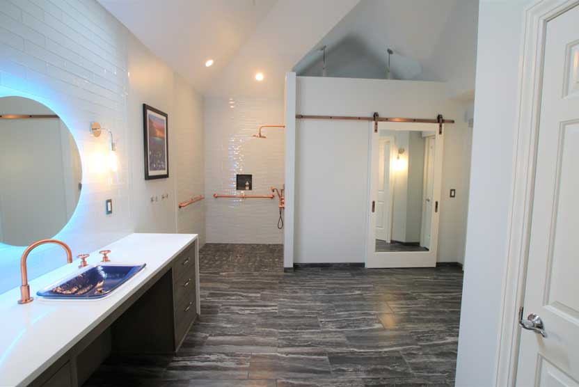 ADA-compliant accessible bathroom remodel by Tamer Construction